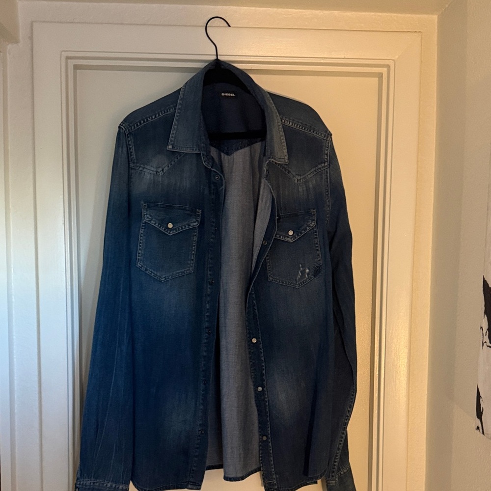 Diesel Dark Blue Denim Shirt Jacket